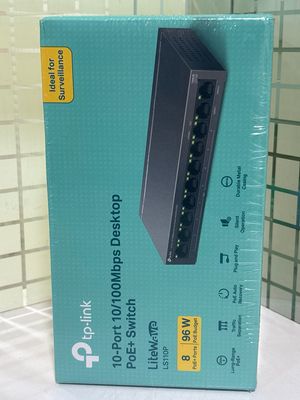 TP-Link LS110P 10-Port 10/100Mbps Desktop Switch with 8-Port PoE+