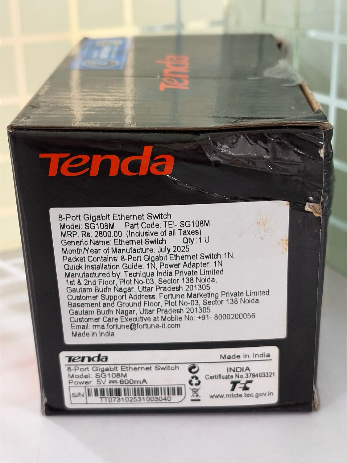 Tenda SG108M 8-Port Gigabit Ethernet Switch