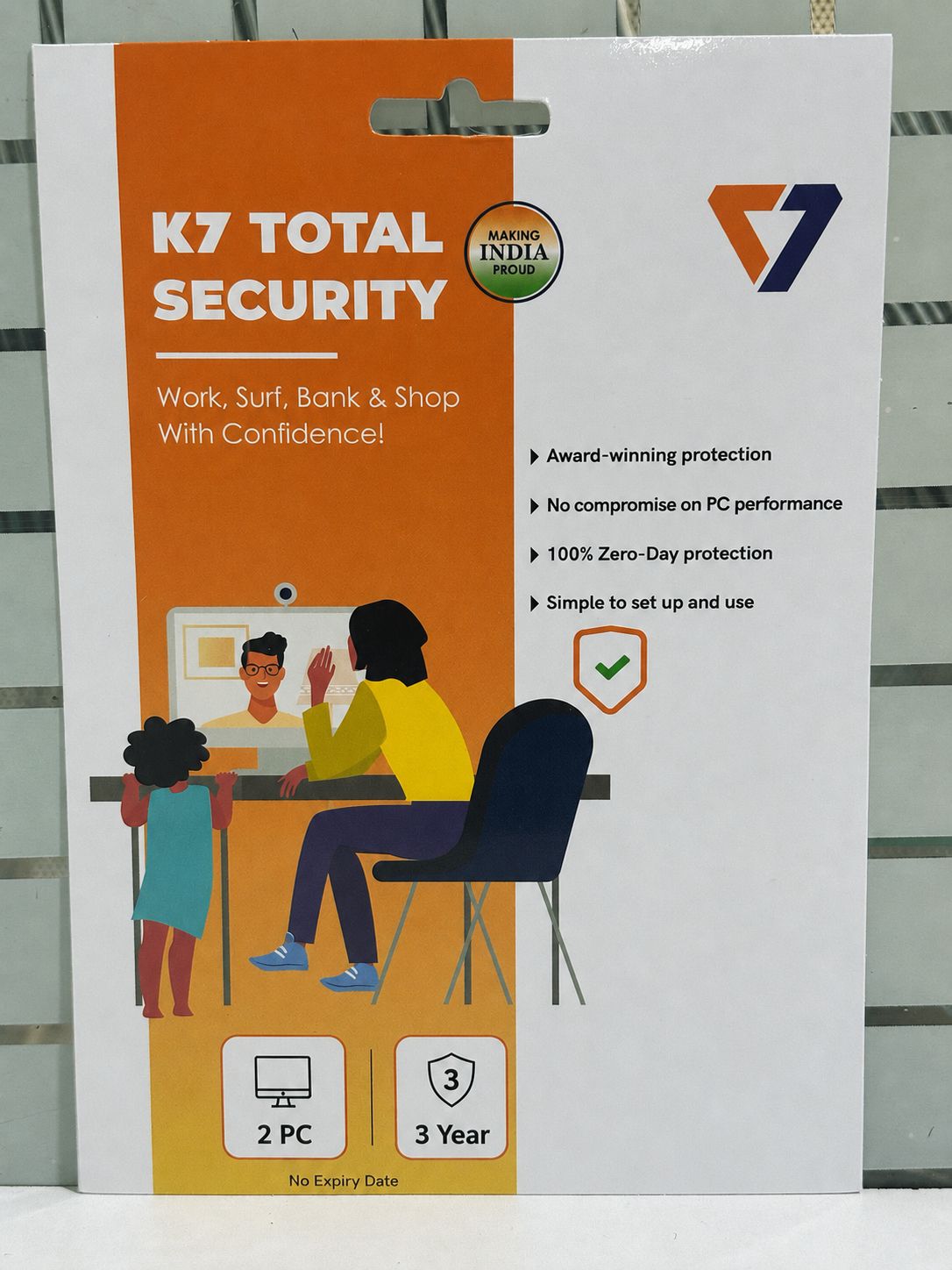 Renewal, 2 User, 3 Year, K7 Total Security