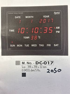 Ajanta DC-017 Digital Clock With Temperature