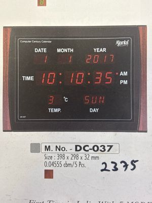 Ajanta DC-037 Digital Clock With Temperature