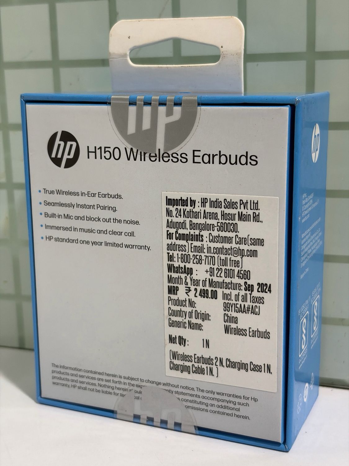 HP H150 Wireless Earbuds (Black)