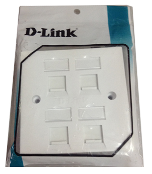 Dlink 86*86 mm,  Quad  4 Faceplate