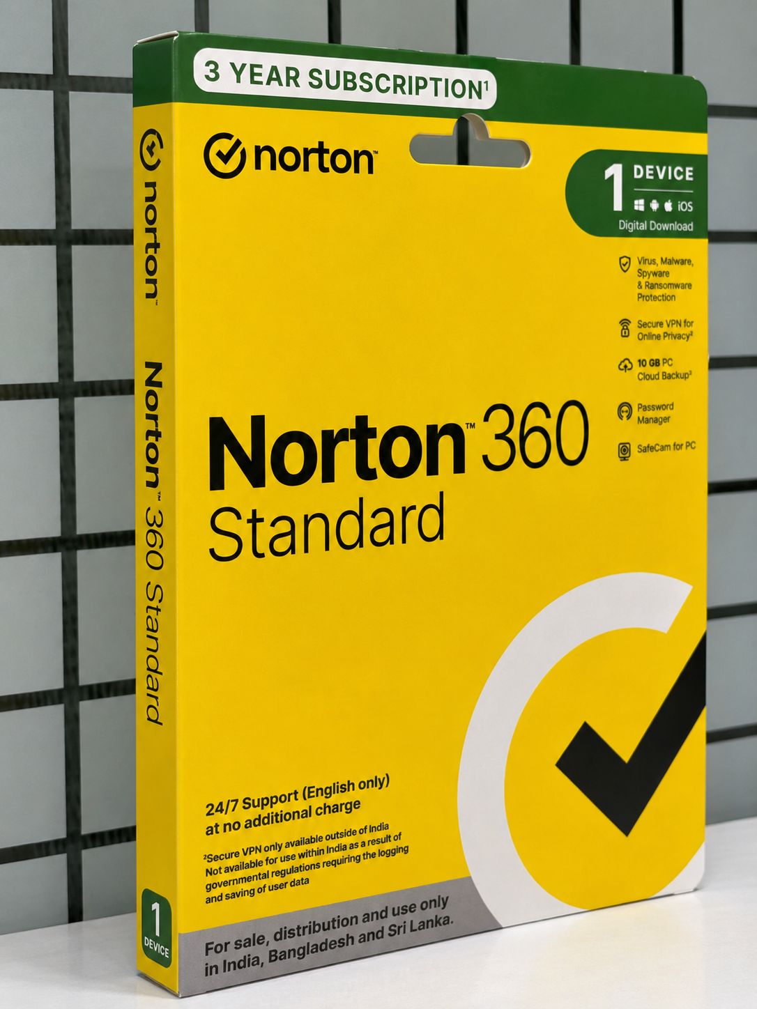 1 User, 3 Year, Norton 360 Standard Total Security