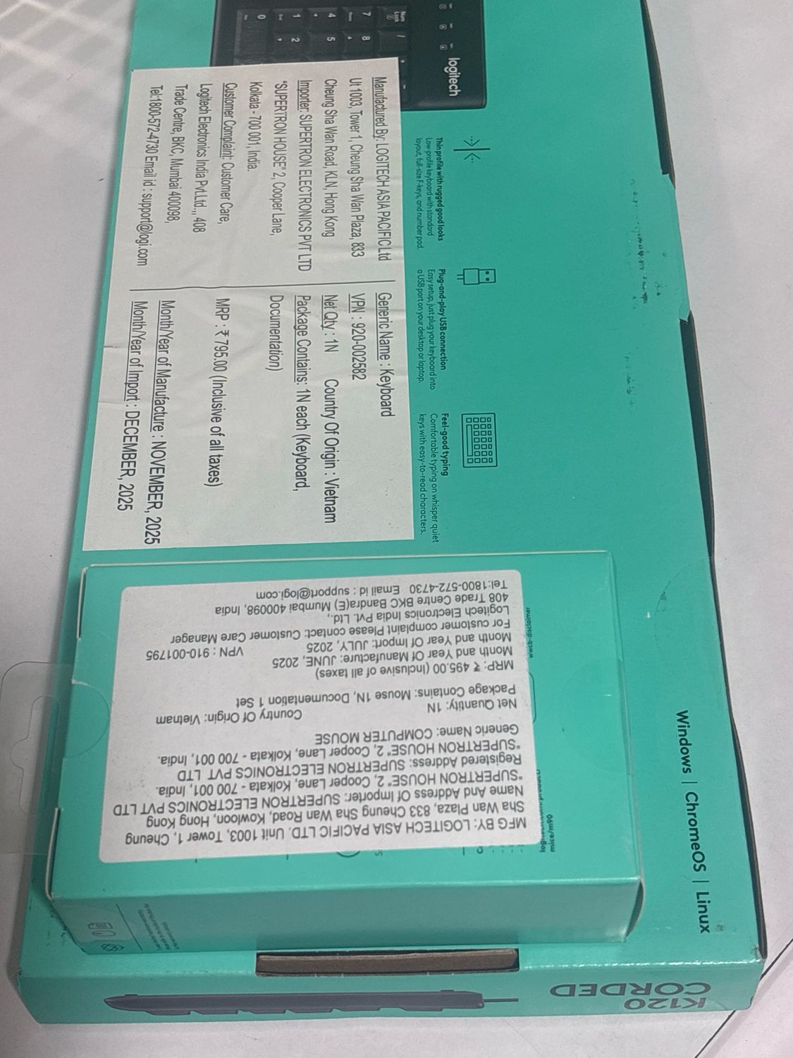 Logitech K120/M90 USB Keyboard Mouse