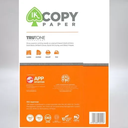 IK Copier Paper, A4, 500 Sheets, 75 GSM, 1 Ream