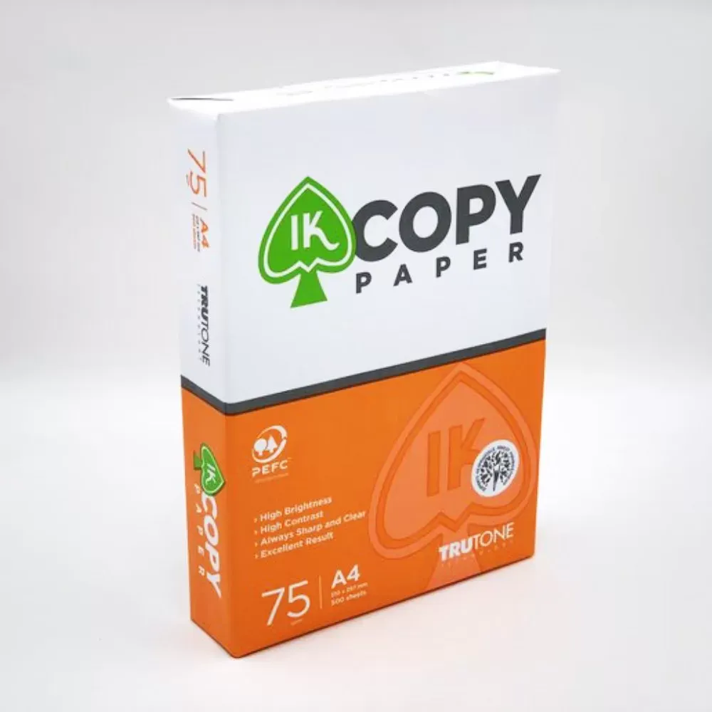 IK Copier Paper, A4, 500 Sheets, 75 GSM, 1 Ream