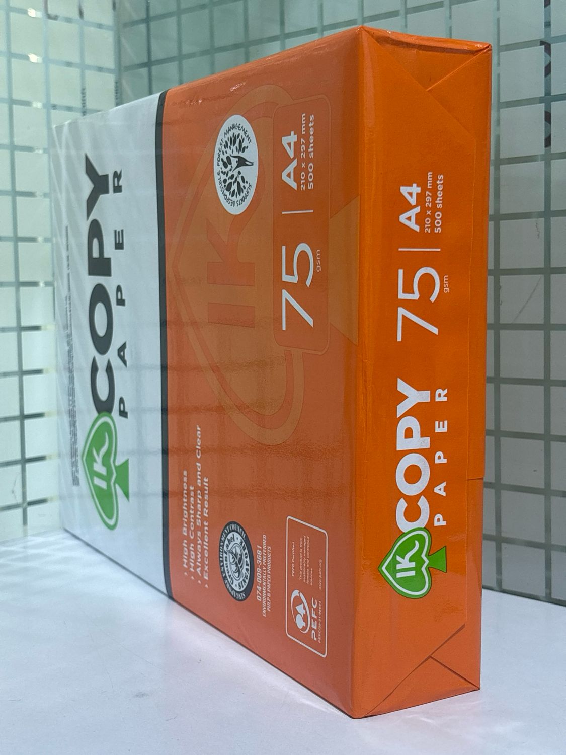 IK Copier Paper, A4, 500 Sheets, 75 GSM, 1 Ream
