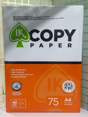 IK Copier Paper, A4, 500 Sheets, 75 GSM, 1 Ream