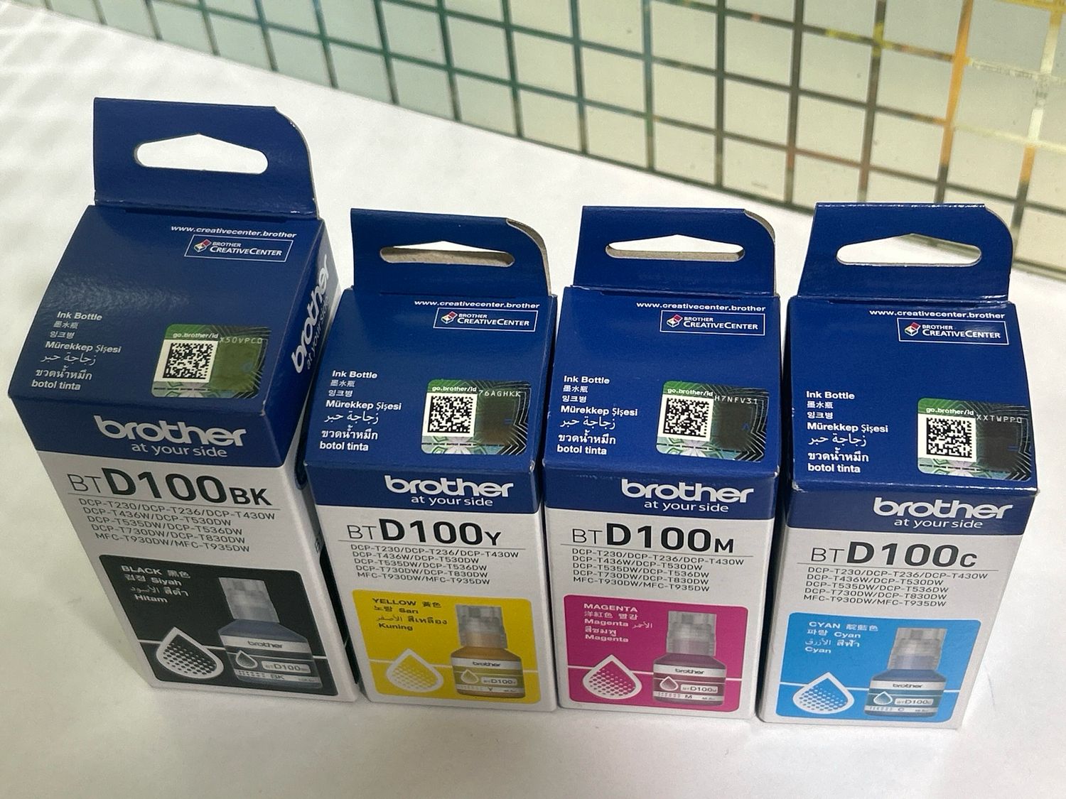 Brother D100 Set of 4 Ink Bottle   (T230, T236, T430W, T436W)