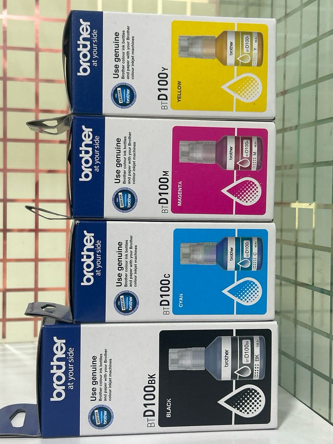 Brother D100 Set of 4 Ink Bottle   (T730dw, T830dw, T930dw, T935dw)