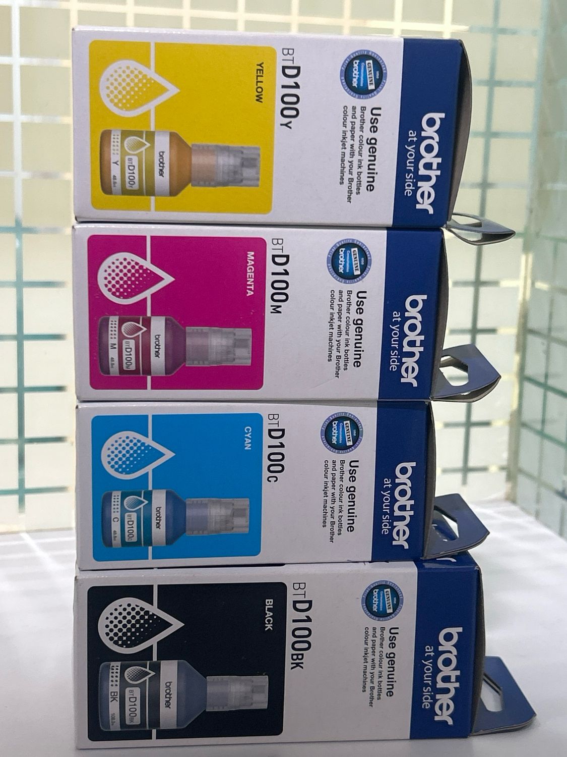 Brother D100 Set of 4 Ink Bottle   (T730dw, T830dw, T930dw, T935dw)