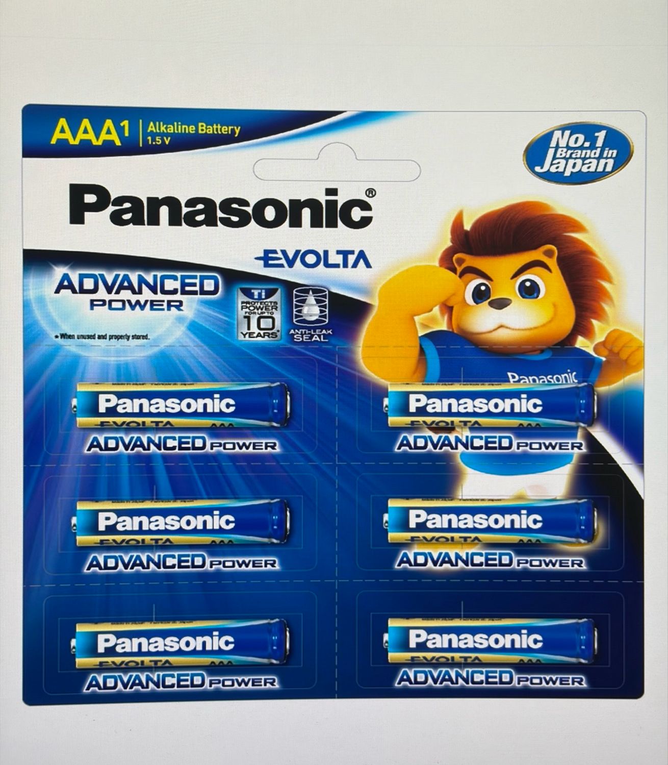 Panasonic Evolta AAA Alkaline 6-Battery (pack of 10)