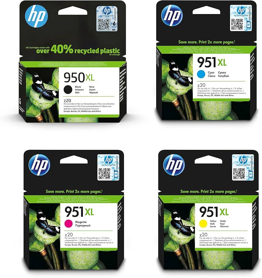 HP 950XL, 951XL Set (8600 plus, 8610, 8620)