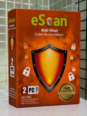 New v22x, 2 User, 1 Year, eScan Anti-Virus Security