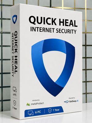 New 6pc 1yr Quick Heal Internet Security