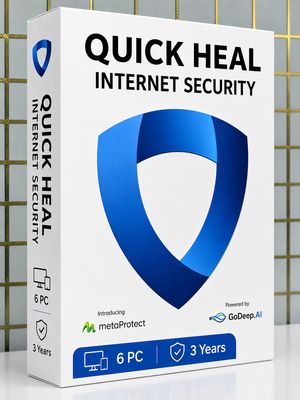 New 6pc 3yr Quick Heal Internet Security
