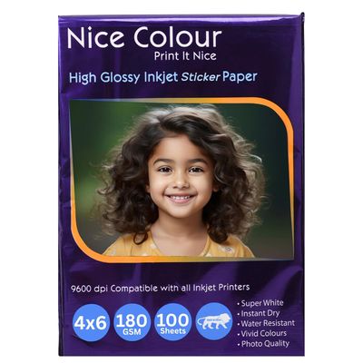 Nice Colour 4x6 180gsm 100Sheets Photo Paper