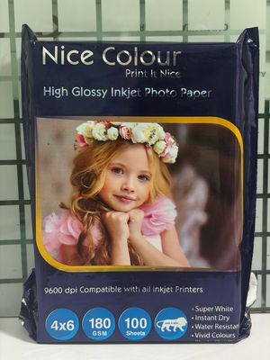 Nice Colour 4x6 180gsm 100Sheets Photo Paper
