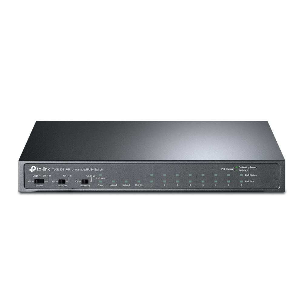 TP-Link TL-SL1311P 11-Port Fast Ethernet Switch with 8-Port PoE+ TP-Link TL-SL1311P 11-Port Fast Ethernet Switch with 8-Port PoE+