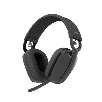 Logitech Zone Vibe 100 Wireless Over-Ear Headphones with Noise-Canceling Microphone, Bluetooth 5.2