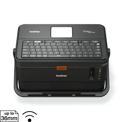 Brother PT-E850TKW Industrial Tube & Label Printer with QWERTY Keyboard, USB and Wi-Fi Connectivity