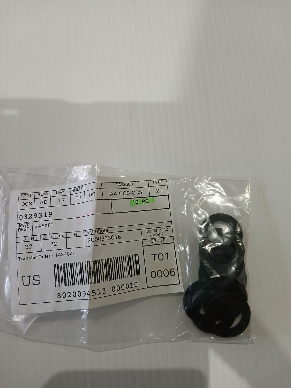 Gasket  0329419