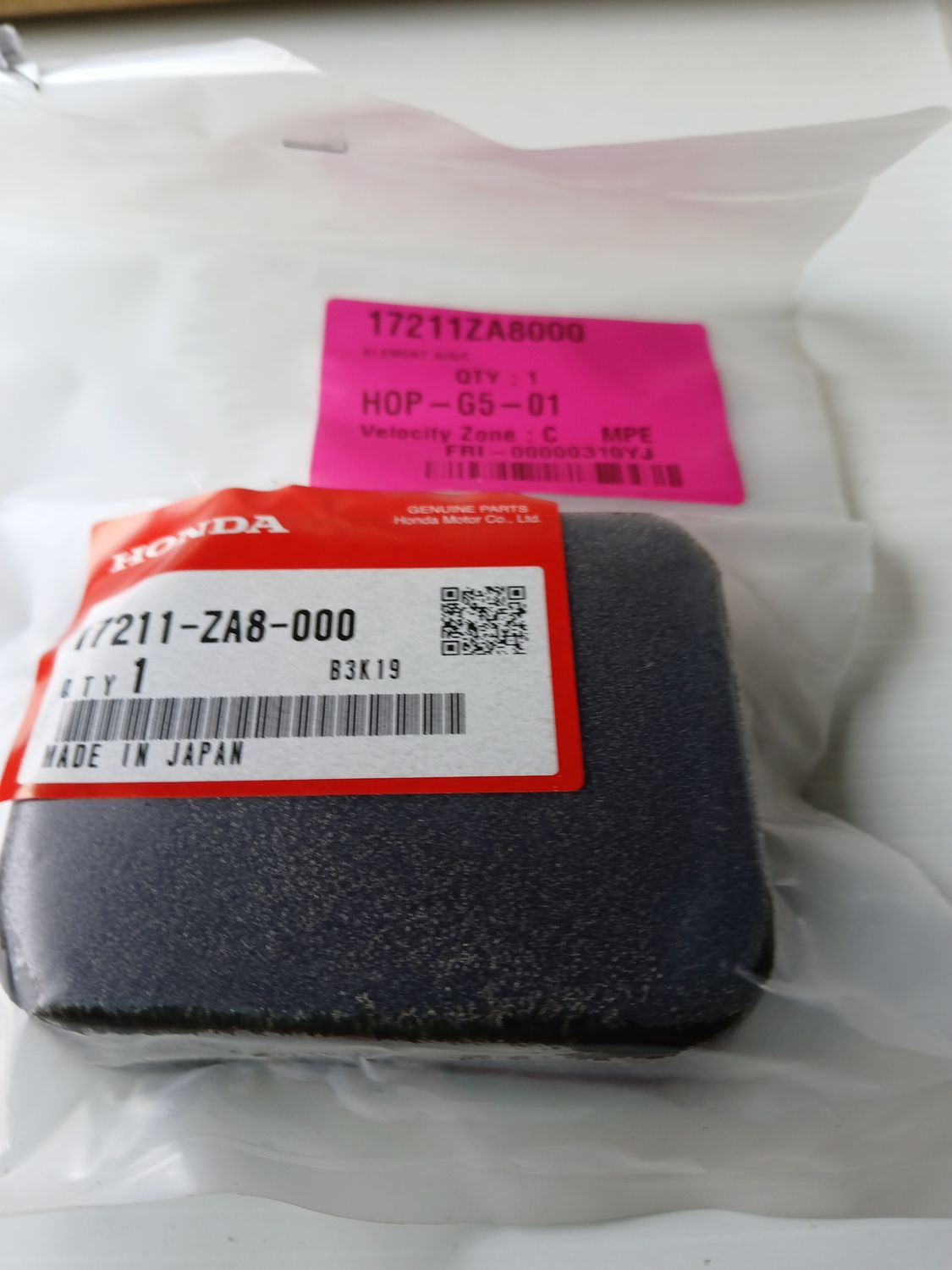 Element, Air Cleaner  17211-ZA8-000