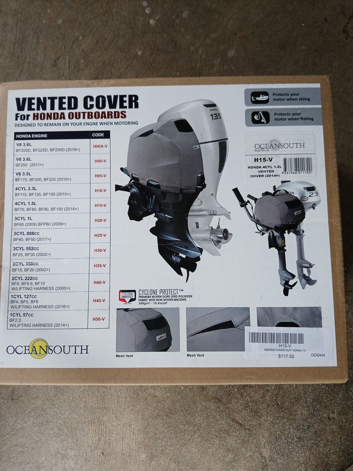 Vented Cover Honda BF75/80/90/100  2014>  H15-V