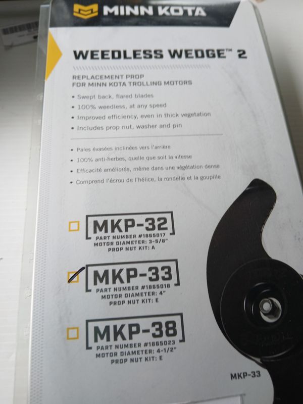 Minnkota Weedless Wedge 2 Propeller  MKP-33