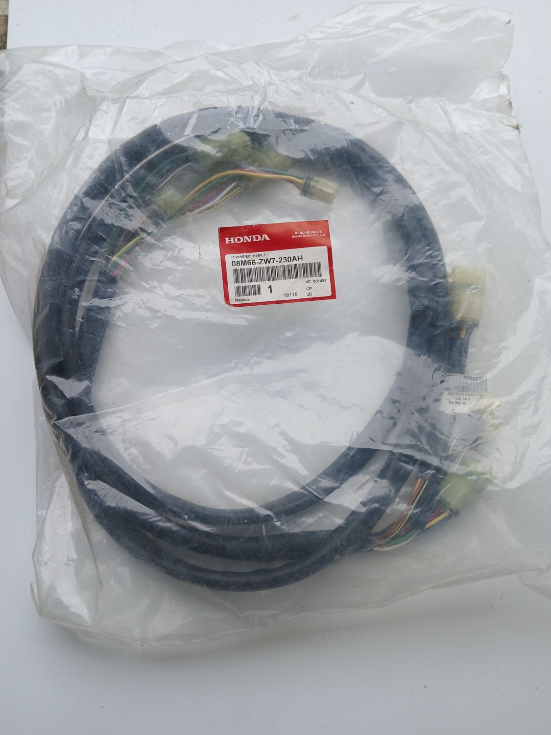 17 Wire Extension Harness 7'  08M66-ZW7-230AH