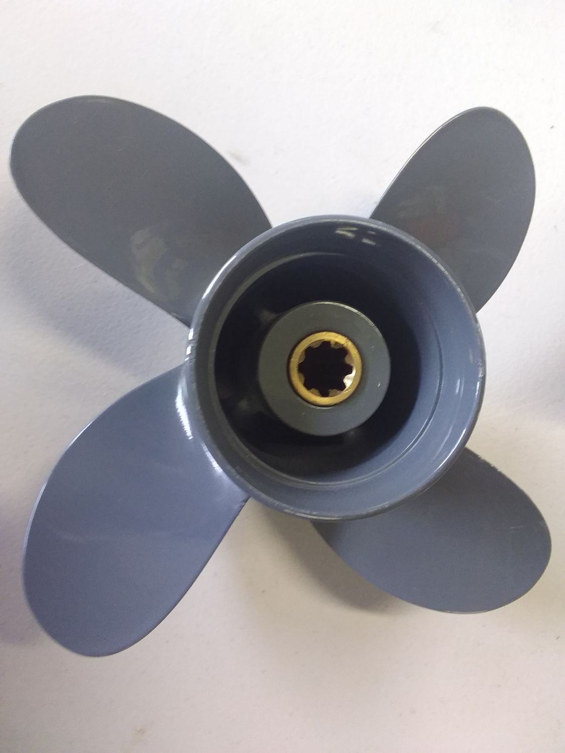 Honda Genuine 4 Blade Alloy Propeller. 58134-ZV4-007AH.