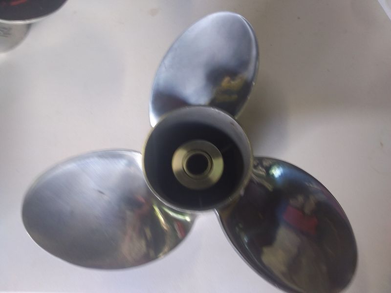 Honda Genuine Ex-trial 3 Blade Left-hand Stainless Steel Propeller. 58133-ZY3-B15LX