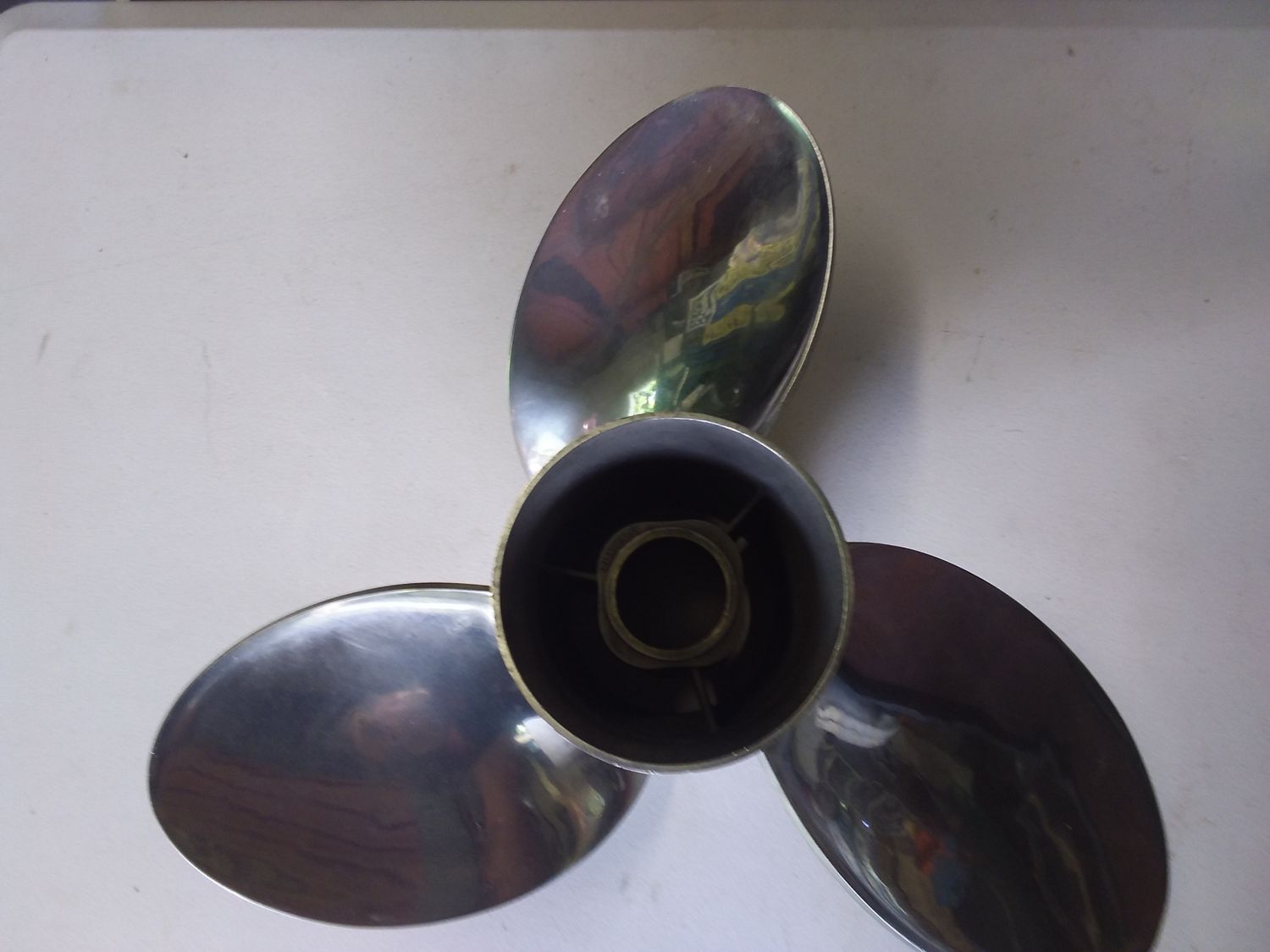 Evinrude/Johnson Ex-trial Rebel 3 Blade Stainless Steel Propeller. 0763989