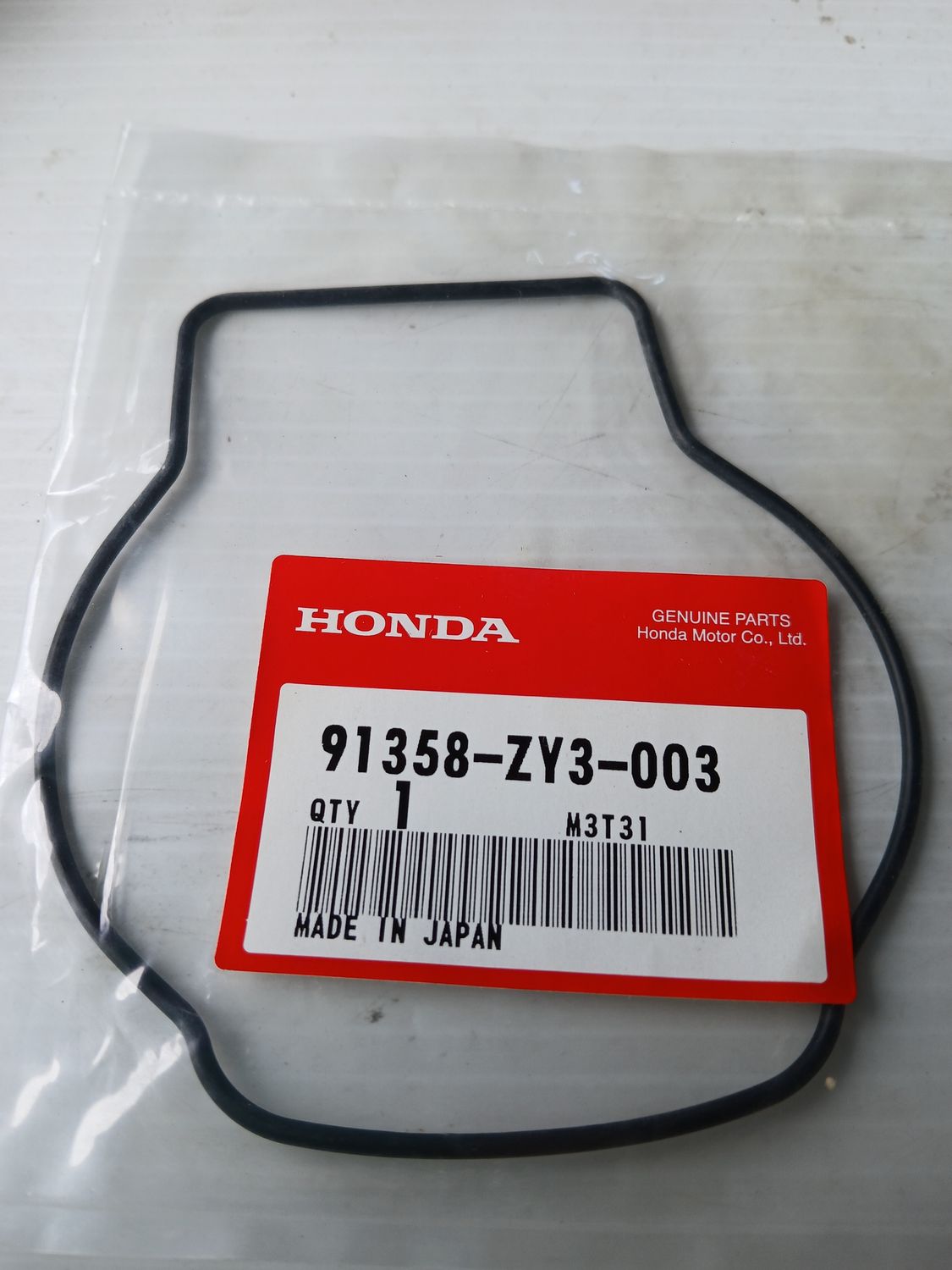 Oring, Water Pump  91358-ZY3-003