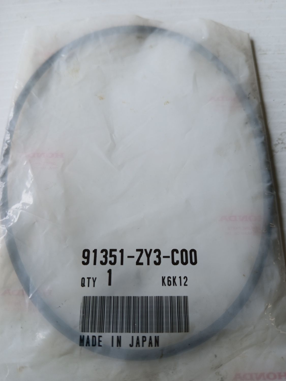 Oring 110 x 3.1,  91351-ZY3-C00