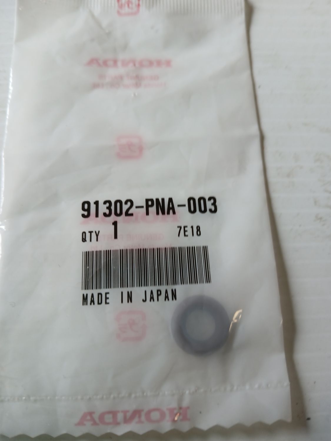Oring, Injector  91302-PNA-003