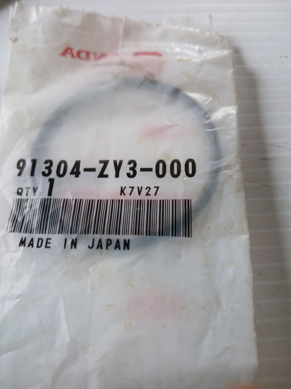 Oring 49.4 x 3.1,  91304-ZY3-000