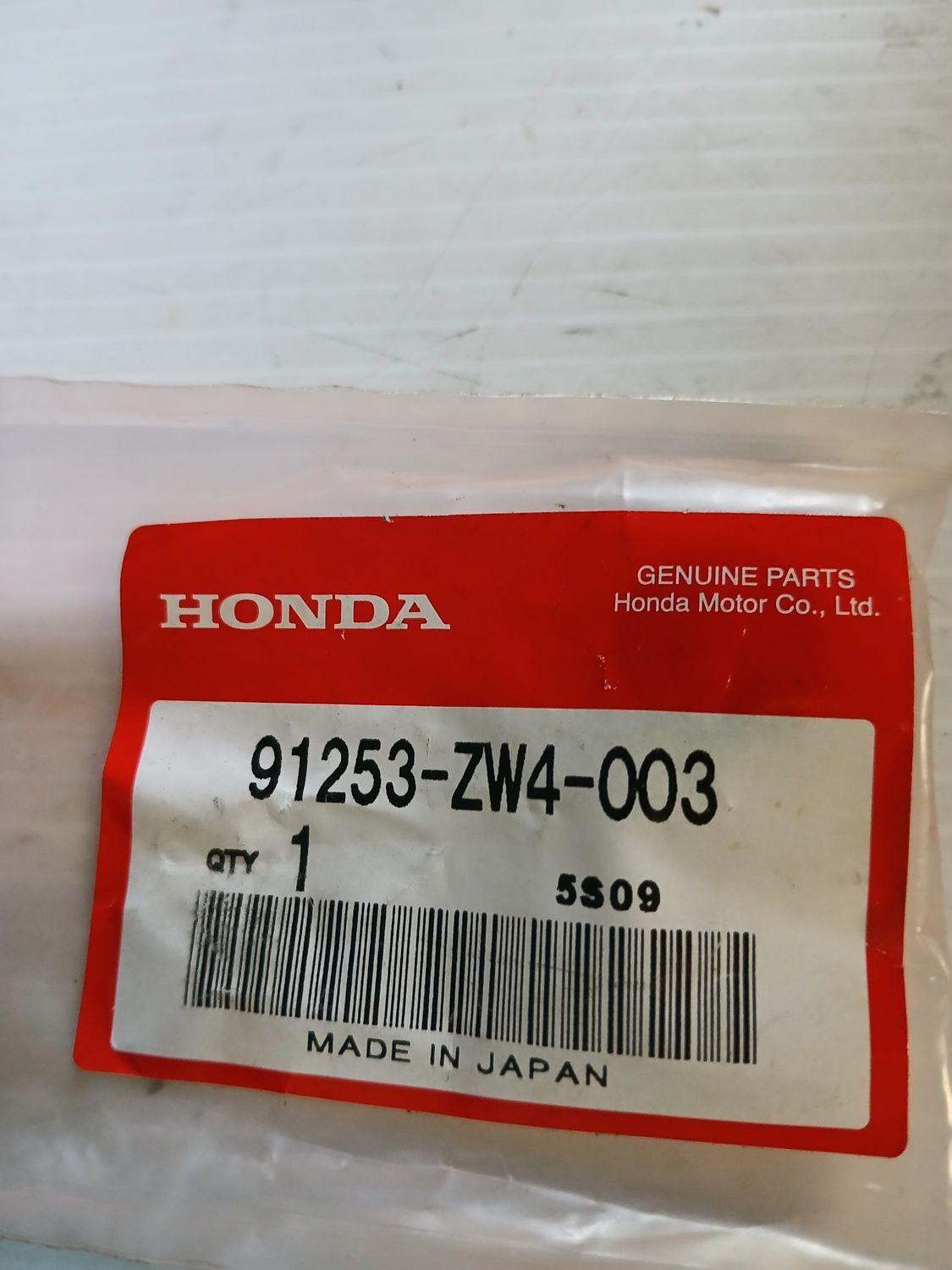 Seal, Water 7mm  91253-ZW4-003