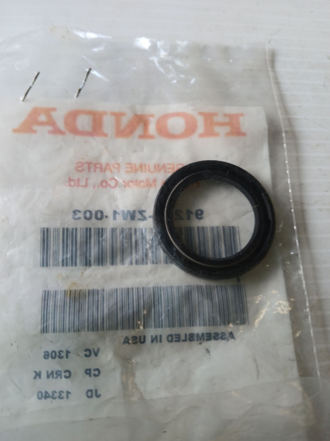 Seal, Water Upper  91254-ZW1-003