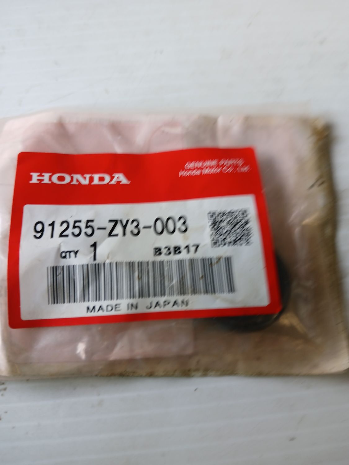 Seal, Water  91255-ZY3-003