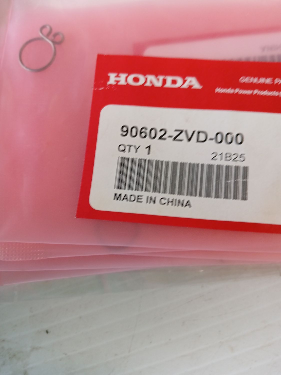 Clip, Tube , Pack of 10, 90602-ZVD-000