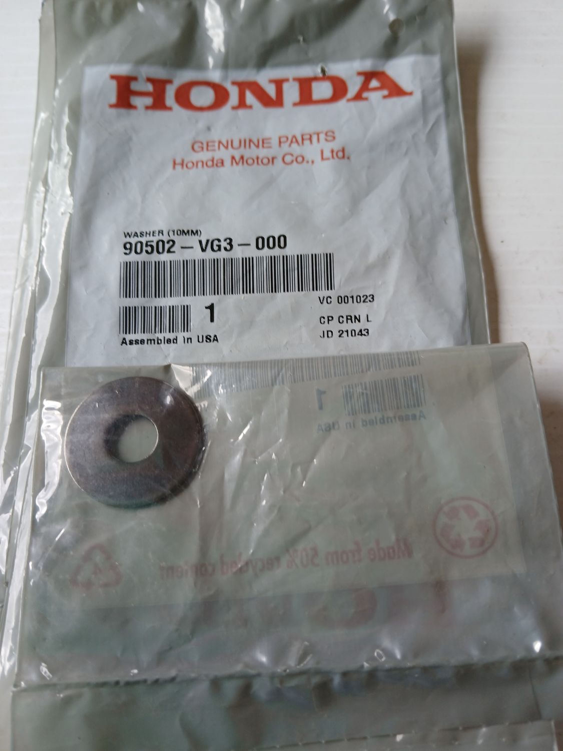 Washer,Spring  90502-VG3-000