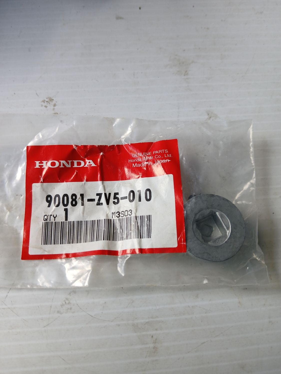 Bolt, Sealing 22mm  90081-ZV5-010