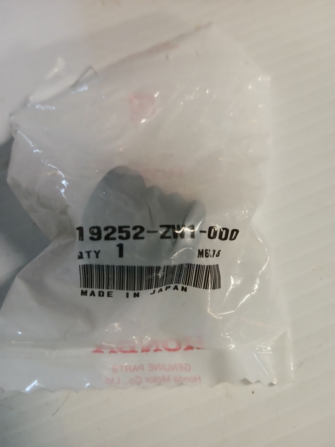 Grommet, Water Tube 19252-ZW1-000