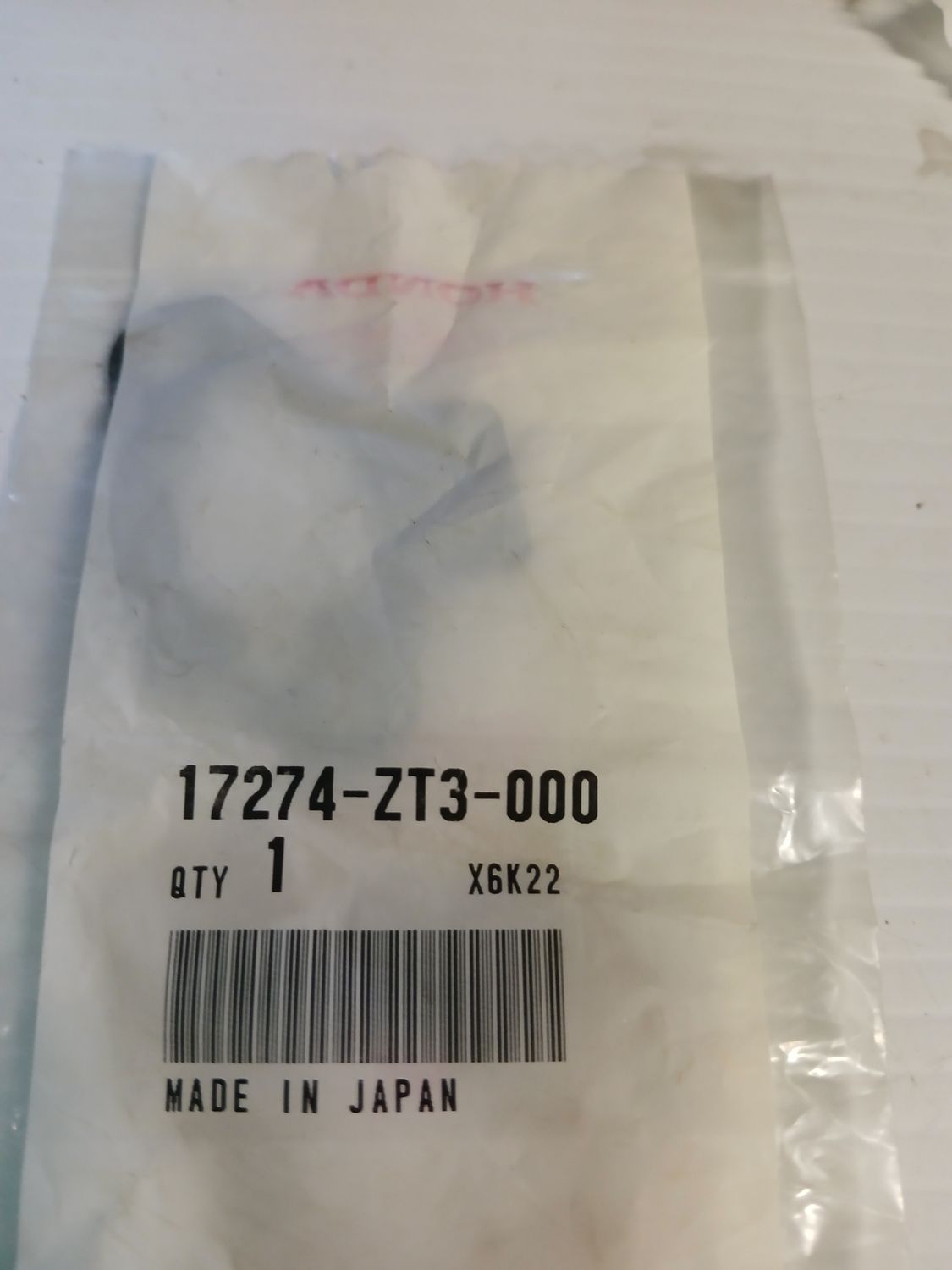 Pkg, Air Intake 17274-ZT3-000