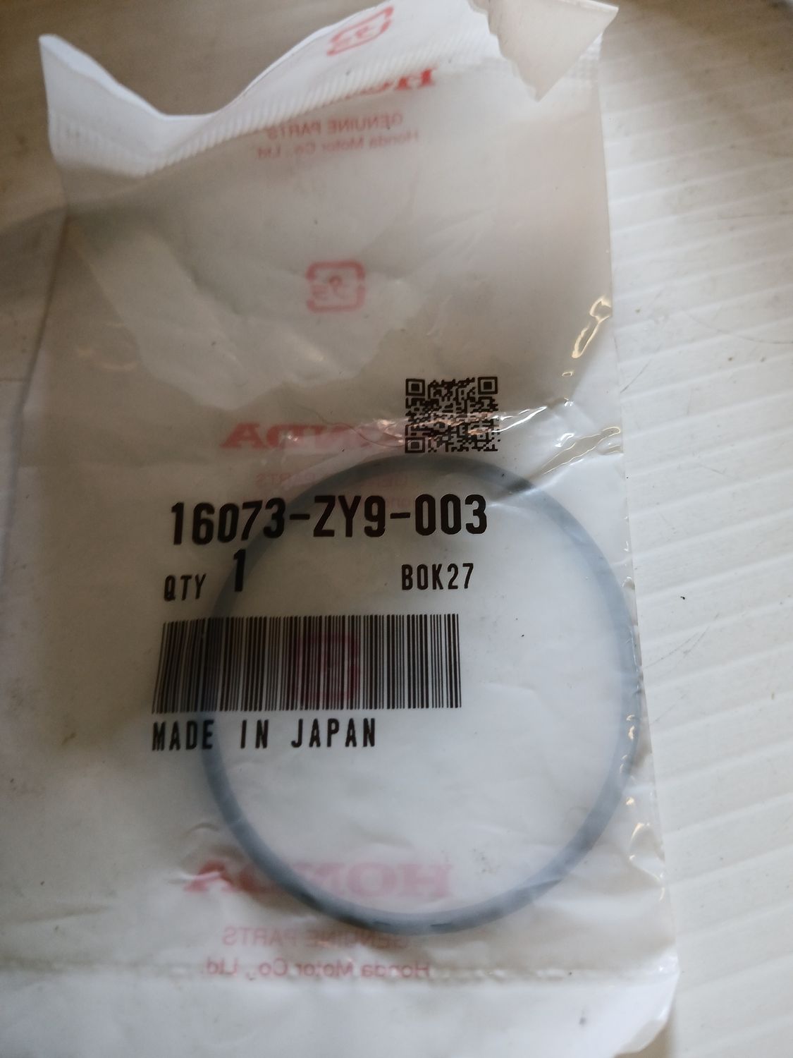Oring  16073-ZY9-003