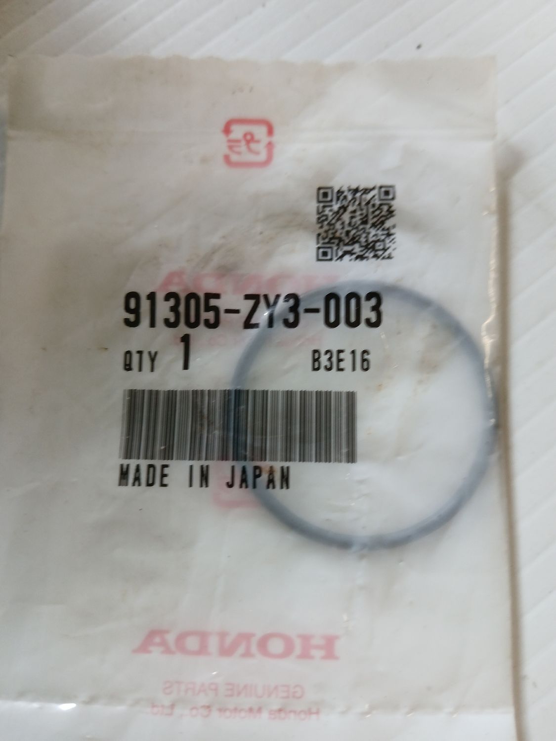 Oring 91305-ZY3-003
