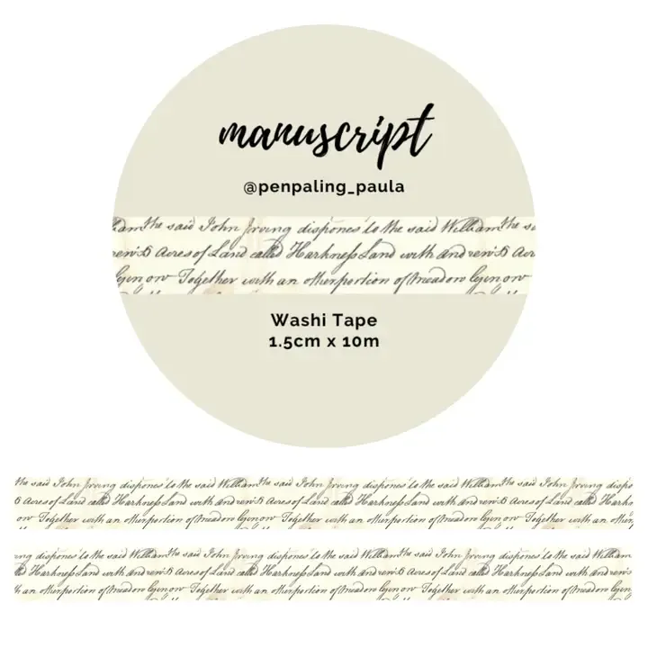 Manuscript washi tape - elegant &amp; perfect voor journaling