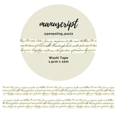 Manuscript washi tape - elegant &amp; perfect voor journaling